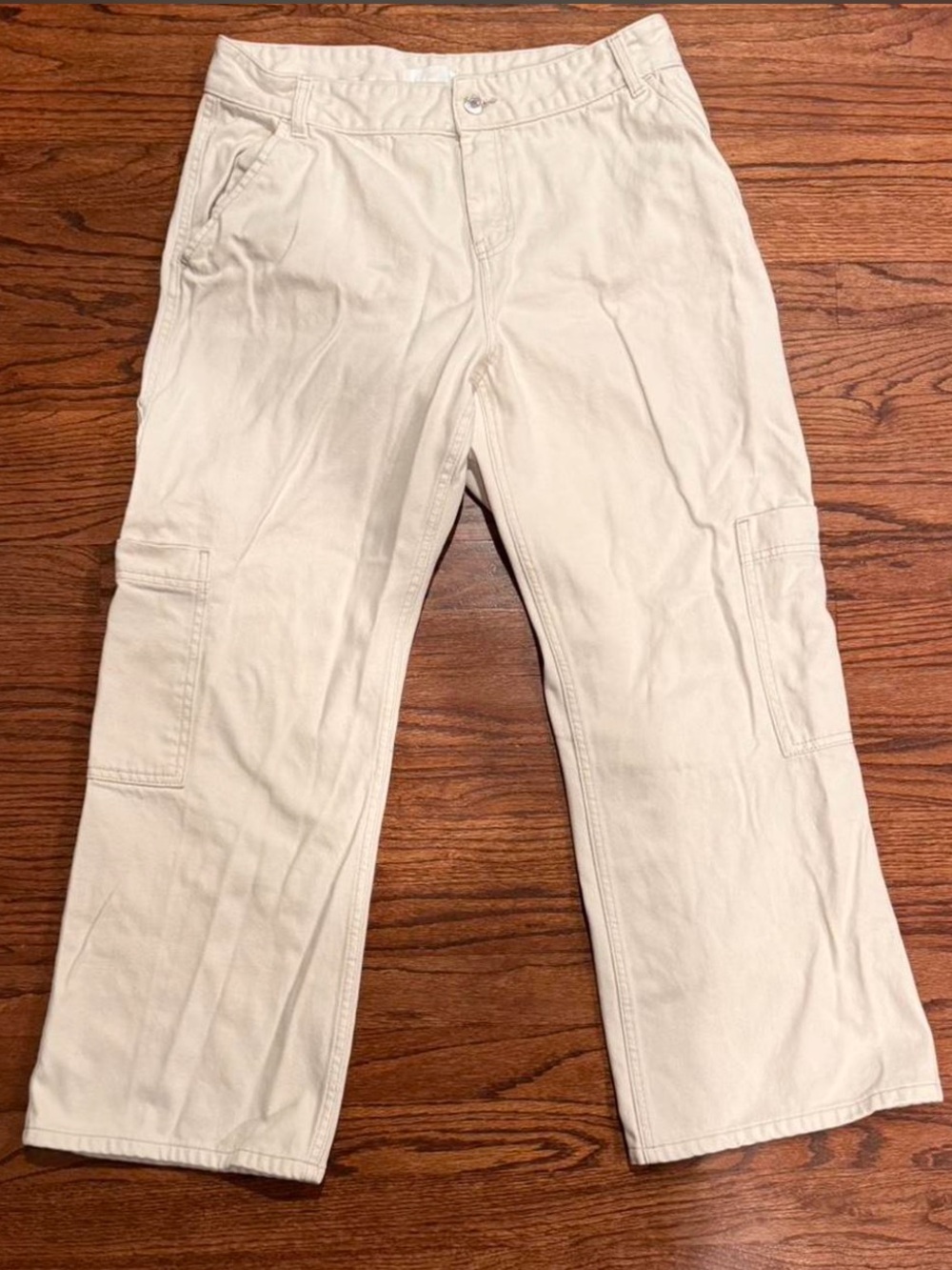 H&M Cream Color Cargo Pants